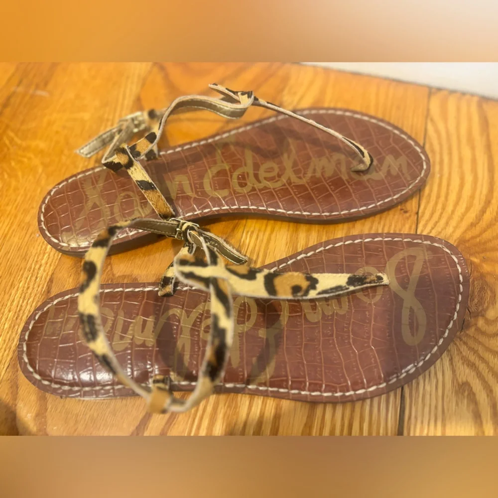 Sam Edelman Leopard Print Sandals - Picture 7 of 11